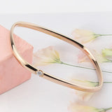 Crystal Titanium Steel Love Bangle Wedding Jewelry