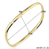 Crystal Titanium Steel Love Bangle Wedding Jewelry