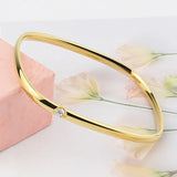 Crystal Titanium Steel Love Bangle Wedding Jewelry