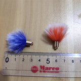 Cloth Art Flower Beads Pendant Soft Nap Silver Cap Pompon DIY Parts Jewelry
