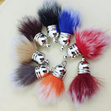 Cloth Art Flower Beads Pendant Soft Nap Silver Cap Pompon DIY Parts Jewelry