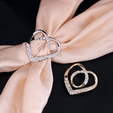 Heart Metal Knot Button Scarf Rings Clip Lady Waist T-Shirt Tie Clip