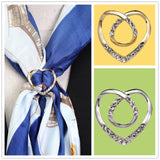 Heart Metal Knot Button Scarf Rings Clip Lady Waist T-Shirt Tie Clip