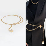 Women's Metal Chain Fringes Hip Waist Belt
