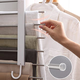 6-in-1 Scarf Magic Foldable Hanger Stainless Steel Tie Closet Organizer