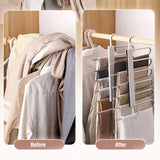 6-in-1 Scarf Magic Foldable Hanger Stainless Steel Tie Closet Organizer
