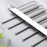 6-in-1 Scarf Magic Foldable Hanger Stainless Steel Tie Closet Organizer