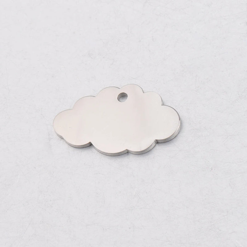 Cloud Charm Stainless Steel Mirror Polished Charm For Necklace DIY Women Jewelry