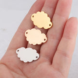 Cloud Charm Stainless Steel Mirror Polished Charm For Necklace DIY Women Jewelry