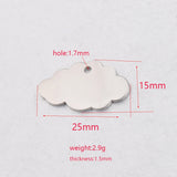 Cloud Charm Stainless Steel Mirror Polished Charm For Necklace DIY Women Jewelry