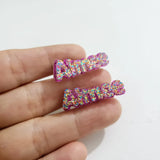 Cloud Words Stud Earrings for Woman