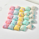 Cloud Water Ripple Resin Half Pill Patch Earrings