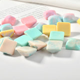 Cloud Water Ripple Resin Half Pill Patch Earrings