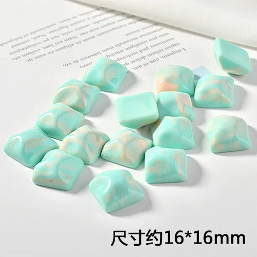 Cloud Water Ripple Resin Half Pill Patch Earrings