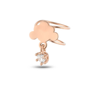 Cloud Zircon Earcuff 925 Sterling Silver Earrings