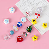 DIY Beaded Necklace Kit - Ceramic Beads, Stars, Smiley, Flowers