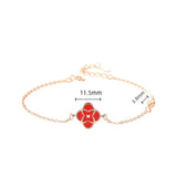 Clover Bracelet Silver Chain Pink Accessories For Women