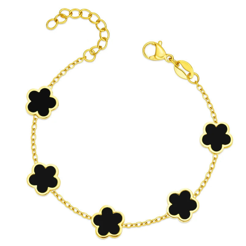 Clover Bracelet Green Flower Charm Bracelet for Women Gift