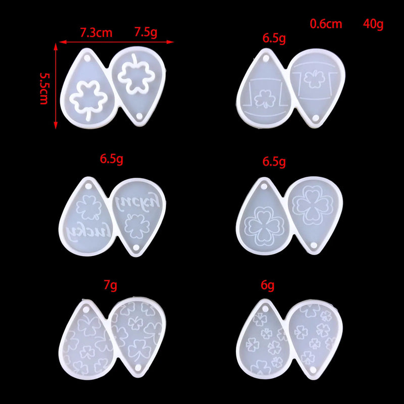 Clover Earring Silicone Mold DIY Epoxy Resin Jewelry Molds