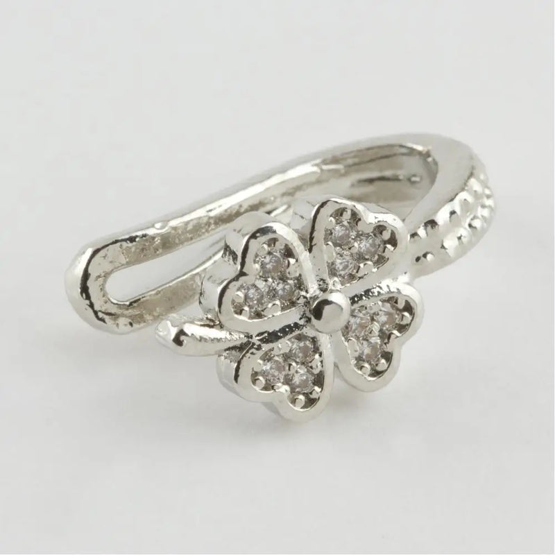 Clover Zircon Cartilage Earrings