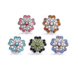Clover LOVE Flower Crystal 20mm Metal Snap button for Snap Bracelet
