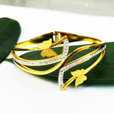 Clover Stainless Steel Sweet Butterfly Bracelet for Women Friends