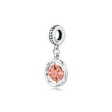 Compass Dangle Charm 925 Silver Beads for Europe Bracelet DIY
