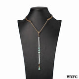 Coarse Torques Hanfu Necklace Pendant Gemstone Jewelry Glass Alloy