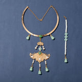 Coarse Torques Hanfu Necklace Pendant Gemstone Jewelry Glass Alloy