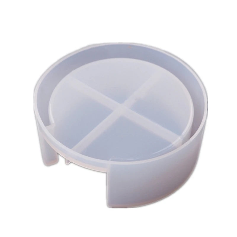 Coaster Display Stand Resin Casting Mold for 4 Coasters Epoxy Resin Mould