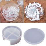 Coaster Display Stand Resin Casting Mold for 4 Coasters Epoxy Resin Mould