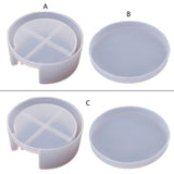 Coaster Display Stand Resin Casting Mold for 4 Coasters Epoxy Resin Mould