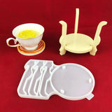 3D Triangle Coaster Holder Silicone Mold DIY Placemat Storage Rack