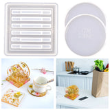 Coaster Mold Set Epoxy Resin Holder Silicone Mold Storage