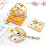 Coaster Mold Set Epoxy Resin Holder Silicone Mold Storage
