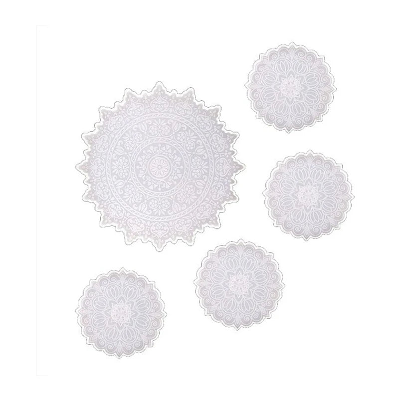 Epoxy Resin Coaster Molds - Glossy Coaster Molds Set for Home Decor
