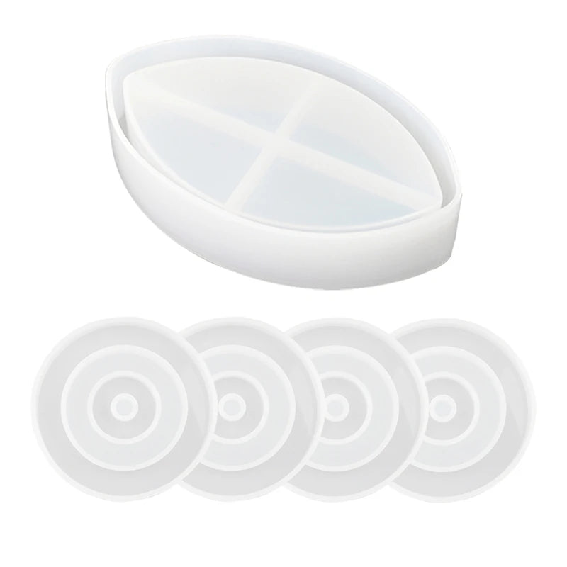 Silicone Evil Eye Coaster Mold for Resin Casting