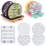 Resin Coaster Molds Set - Love Sunflower Pattern - 4PCS with Holder