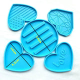 Resin Coaster Molds Set - Love Sunflower Pattern - 4PCS with Holder