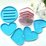 Resin Coaster Molds Set - Love Sunflower Pattern - 4PCS with Holder