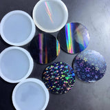 Holographic Resin Coaster Molds for Epoxy DIY