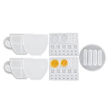 Coffee Cup Shaker Coaster Resin Mold Set, 7 Pcs, Lemon Coffee Bean Design