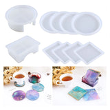 Coaster Resin Molds Set Cup Mat Holder Silicone Mold DIY Craft