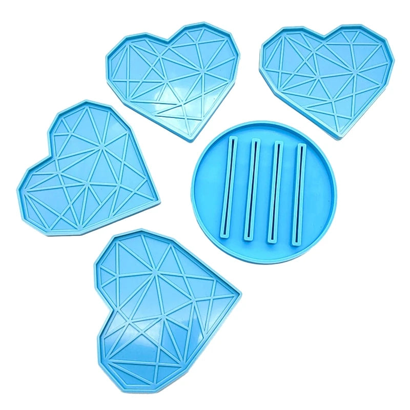 Coaster Resin Molds Set Cup Mat Epoxy Resin Casting Mold