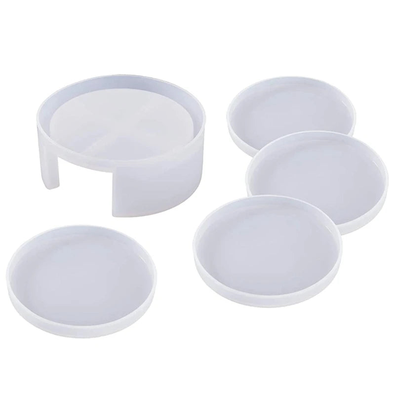 Silicone Coaster Storage Box Mould, Resin Epoxy Moulds for Cups Mats, Home Decor