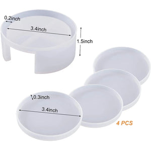 Silicone Coaster Storage Box Mould, Resin Epoxy Moulds for Cups Mats, Home Decor