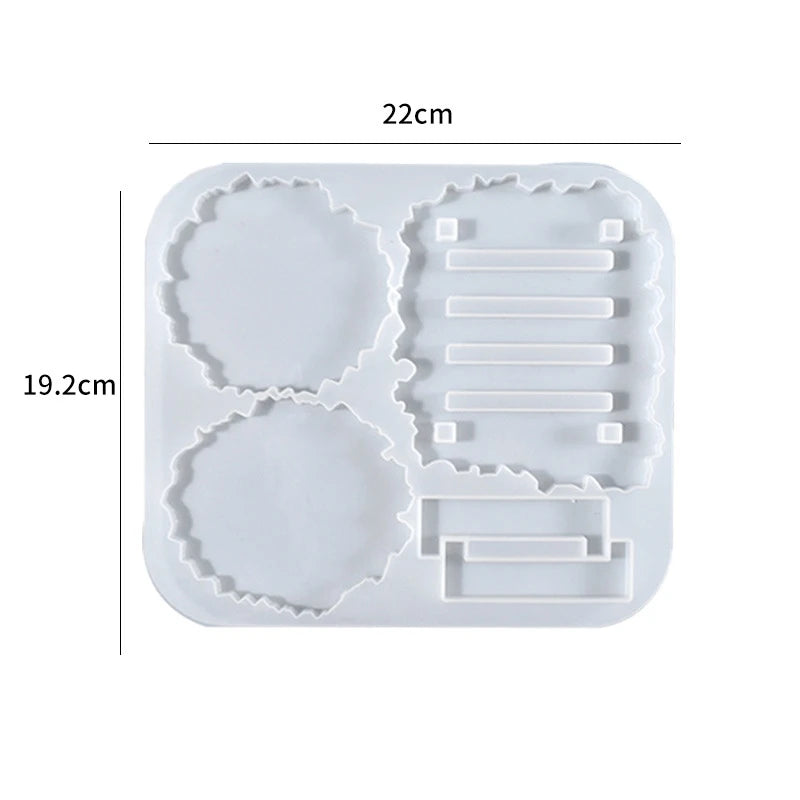 Silicone Coaster Mold Set for Epoxy Resin: Storage Box, Crafts, Kitchen Pad