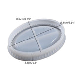 Silicone Oval Tray Molds Epoxy Resin Casting Jewelry Box Decoration
