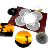 Coaster Silicone Resin Mold Square Round Epoxy Casting Molds