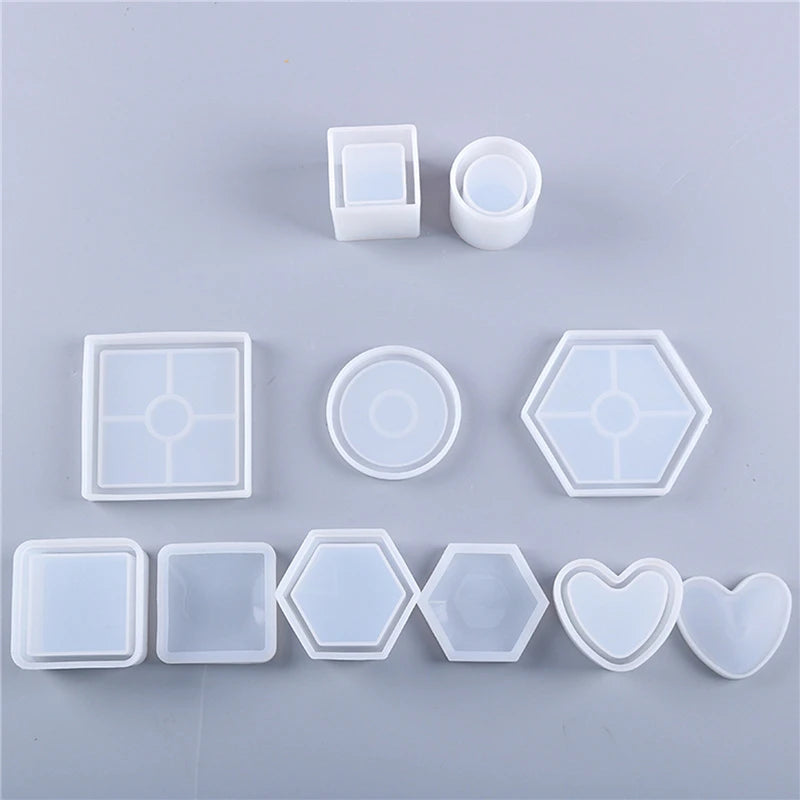 Coaster Storage Box Craft Glue Drops Mold Pen Container Set